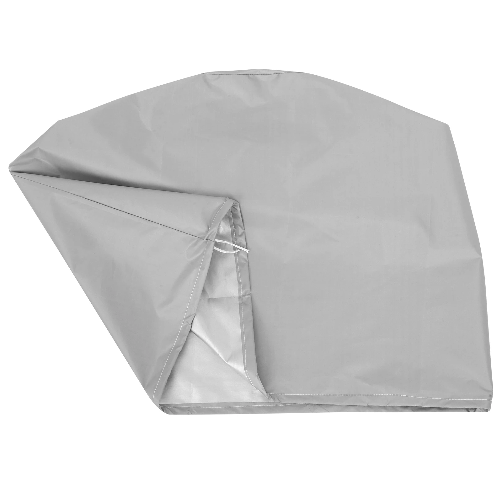 

1pc Cooler Table Cover 21x23in Gray Outdoor Round Furniture Protector Beer Fridge Dustproof Weather Resistant Oxford Cloth Small