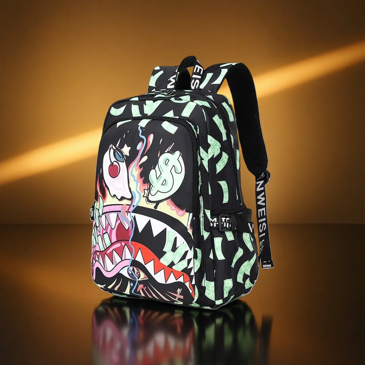 Tragen Sie diese Hai-Tasche in die Schule, die ich habe verfolgt und alles aufgefordert habe! Es ist so leicht, es kann eine ganze Klasse passen,