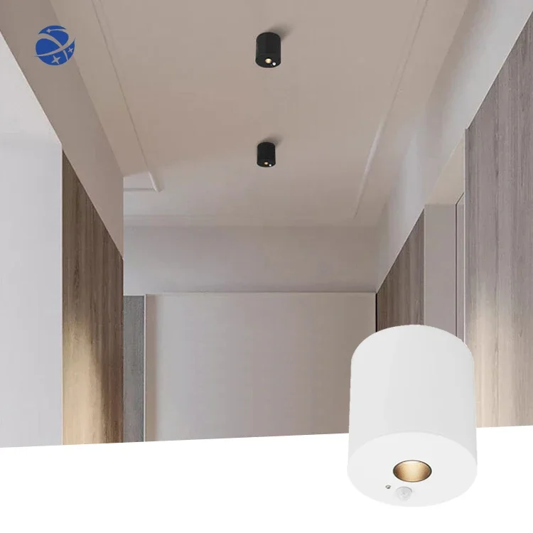 

7W LED human motion sensing surface mounted downlight full spectrum eye protection COB spotlight hotel corridor led night light