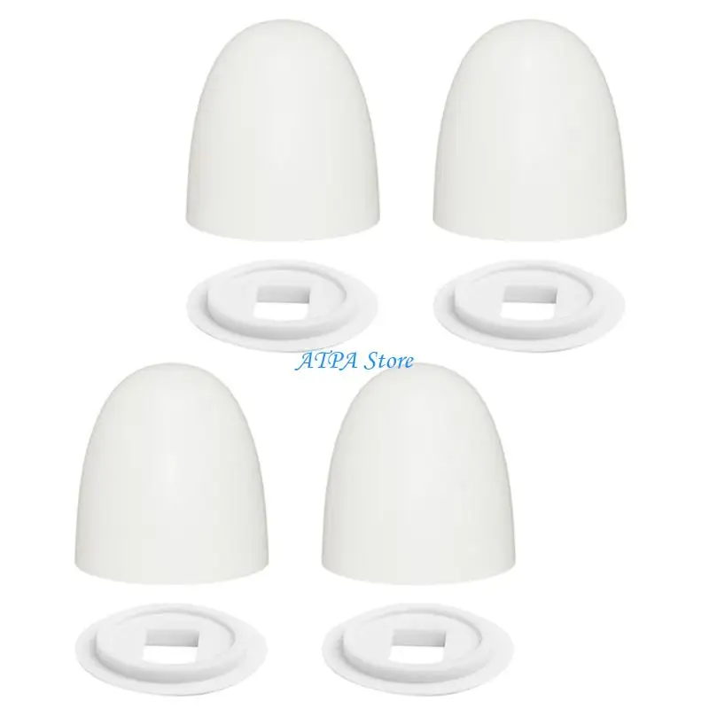 

U13C 4pcs Luminous Toilet Bolt Covers for Night Visibility and Concealment Enhancing Safety in RVs and Campers Quick Install