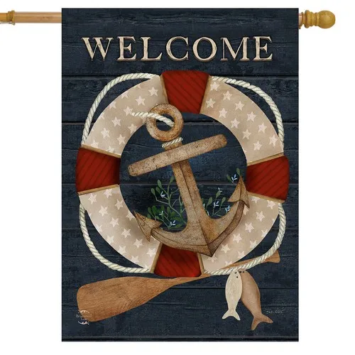 Briarwood Lane Coastal Anchor House Flag RRM IIX SSL