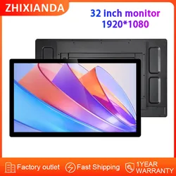 Waterproof 32 inch 1920*1080 Widescreen LCD Touch Screen Display Industrial Metal Case Flat Screen Monitor with HD VGA DVI USB