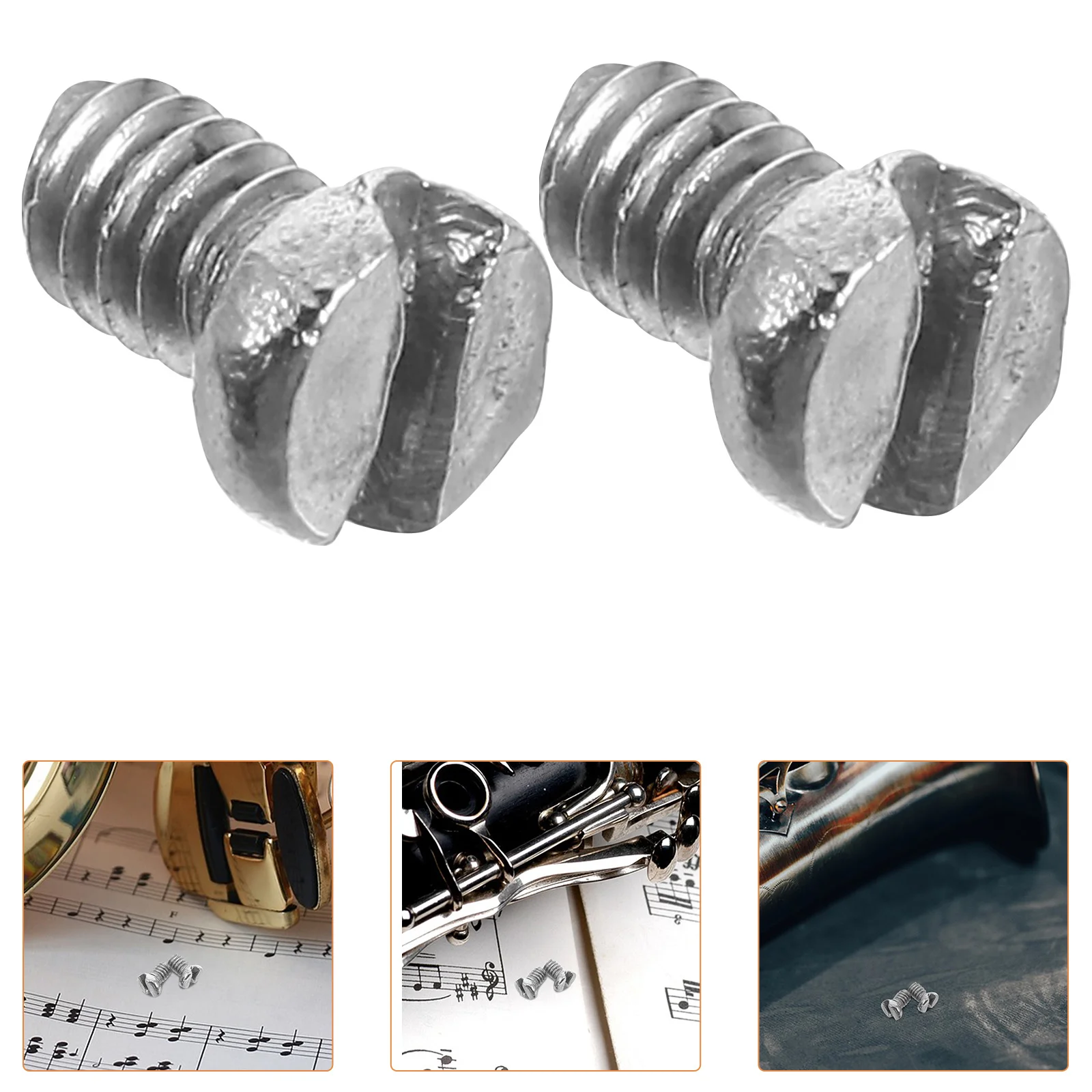 

2Pcs Clarinet Screw Stainless Steel Wind Instrument Repair Replacement Parts for Saxophone Clarinet Maintenance Tools