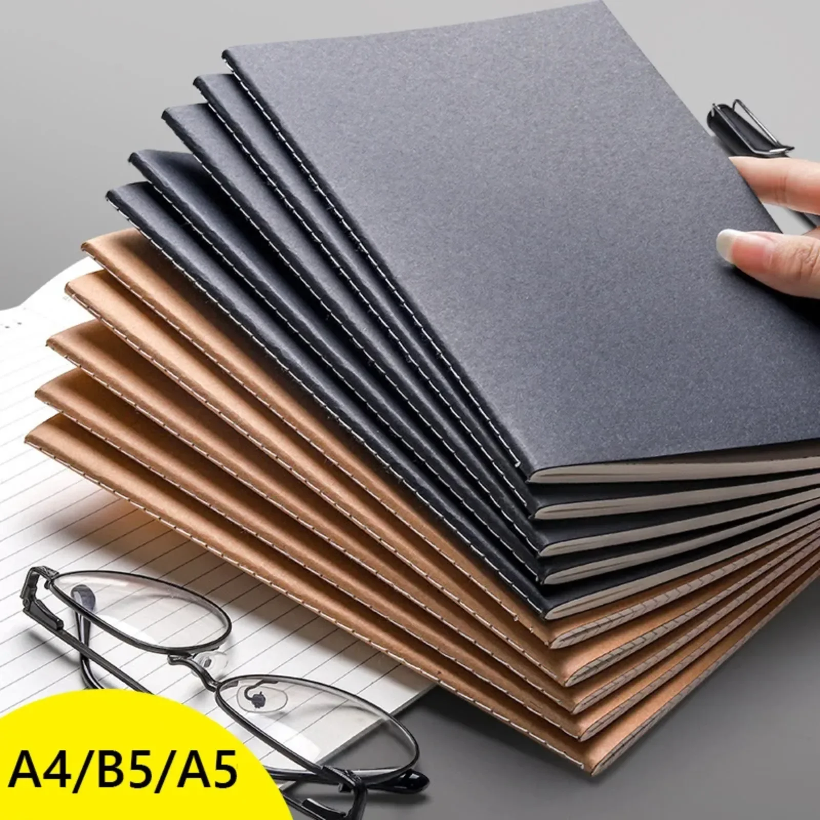 A4/A5/B5 Sketchbook Diary Notebook Blank Grid Line Notepad Drawing Painting Graffiti Sketch Book Office School Supplies