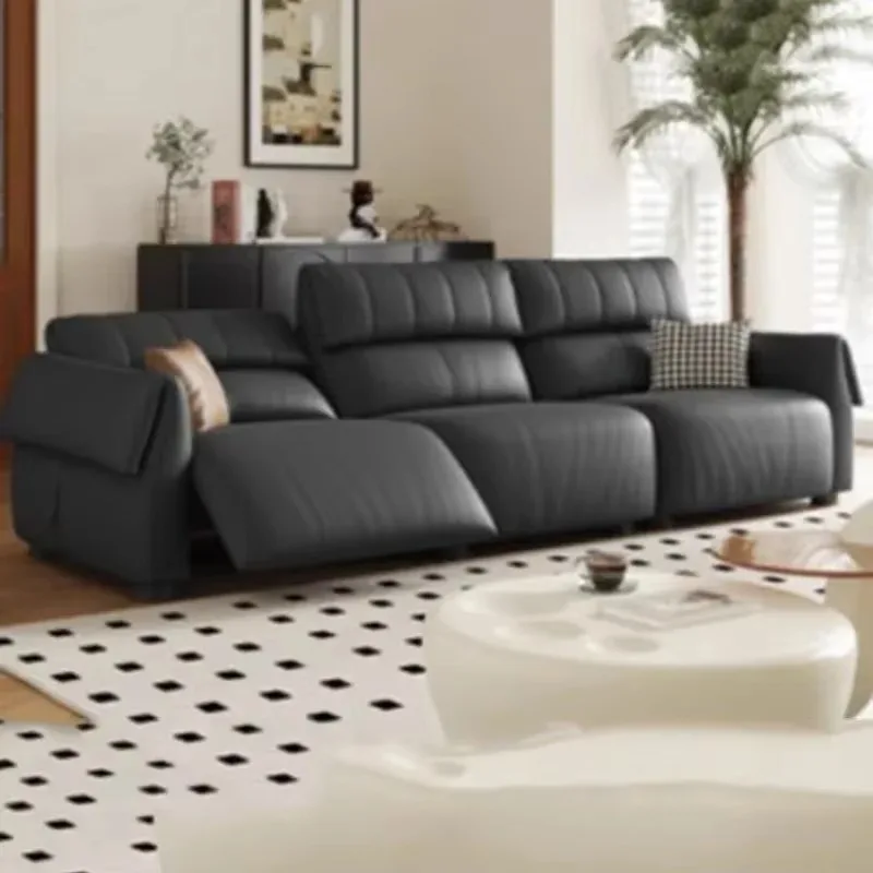 

Black European Living Room Sofas Water Proof Recliner Puffs Living Room Sofas Salon Bedroom Divano Moderno Unique Furniture