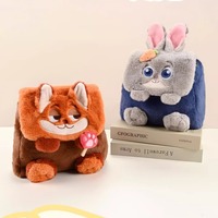 MINISO Zootopia Doll Crossbody Bag Cute Cartoon Judy Nick Large Capacity Plush Backpack Commuter Bags Casual Fashion Gifts
