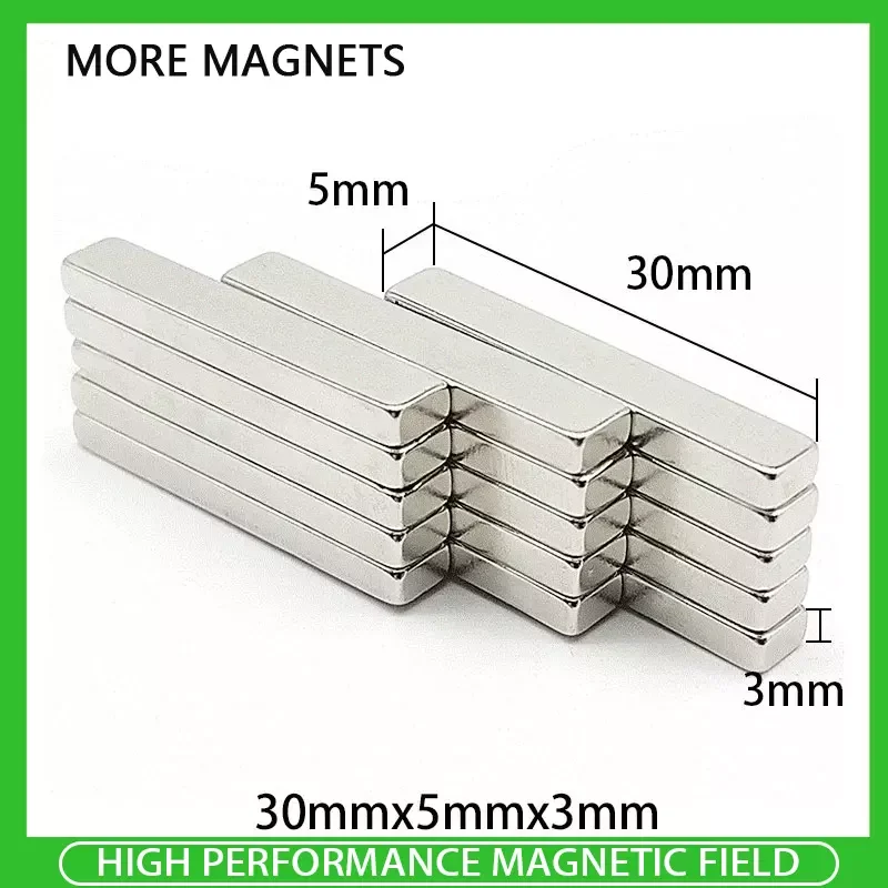 5~200PCS 30x5x3mm Neodymium magnet Block 30mm x 5mm x 3mm strong magnet super powerful permanent rectangle magnet Disc