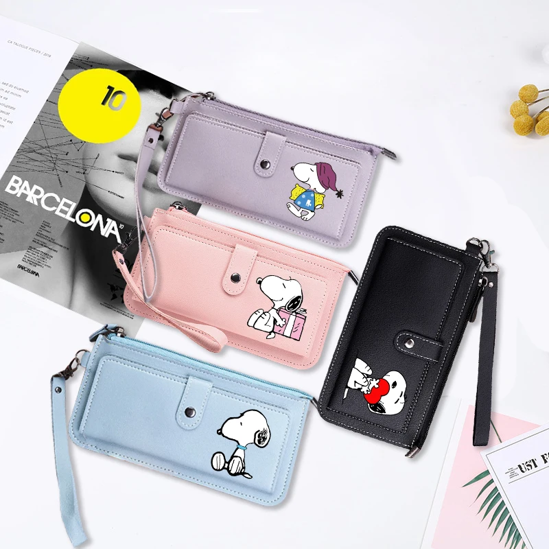 

Snoopyed Wallet Thin Vintage Women Leather Small Credit Card Holder Money Bag High Quality Pocket Mini Purse Fashion Print Bags