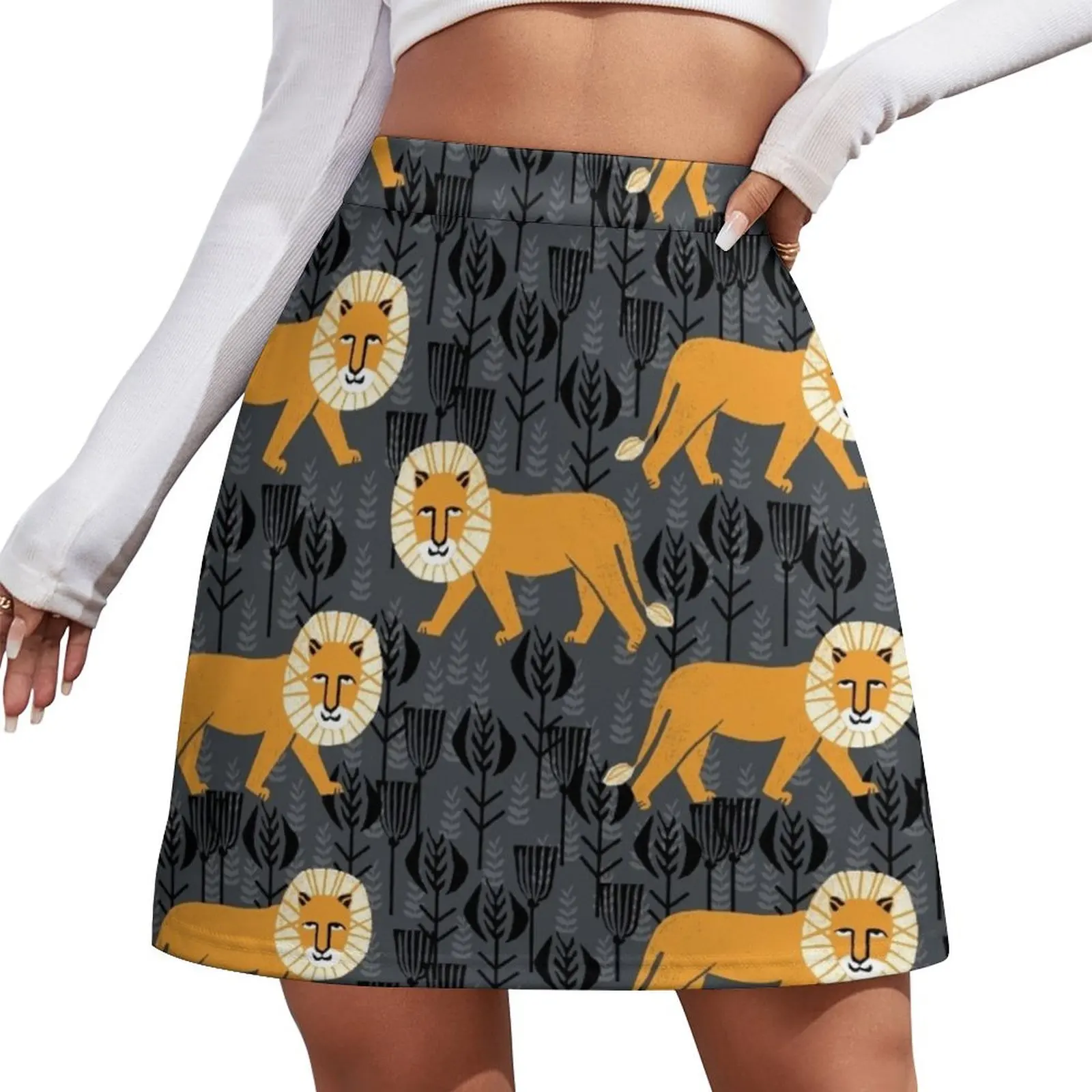 Safari Lion Pattern by Andrea Lauren Mini Skirt elegant dresses for women night club outfits Mini Skirt