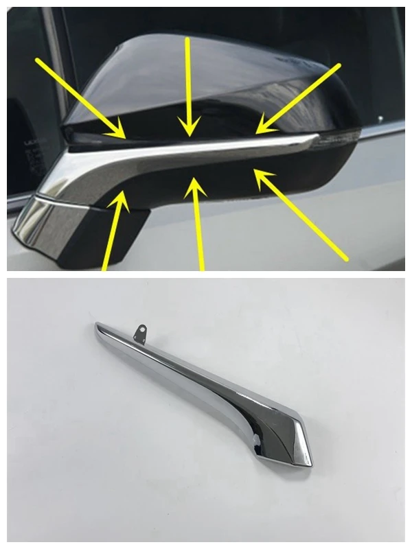 1pc for Toyota Lexus RX300 RX450H NX200 RX200T NX300H reverse mirror housing electroplated bright strip