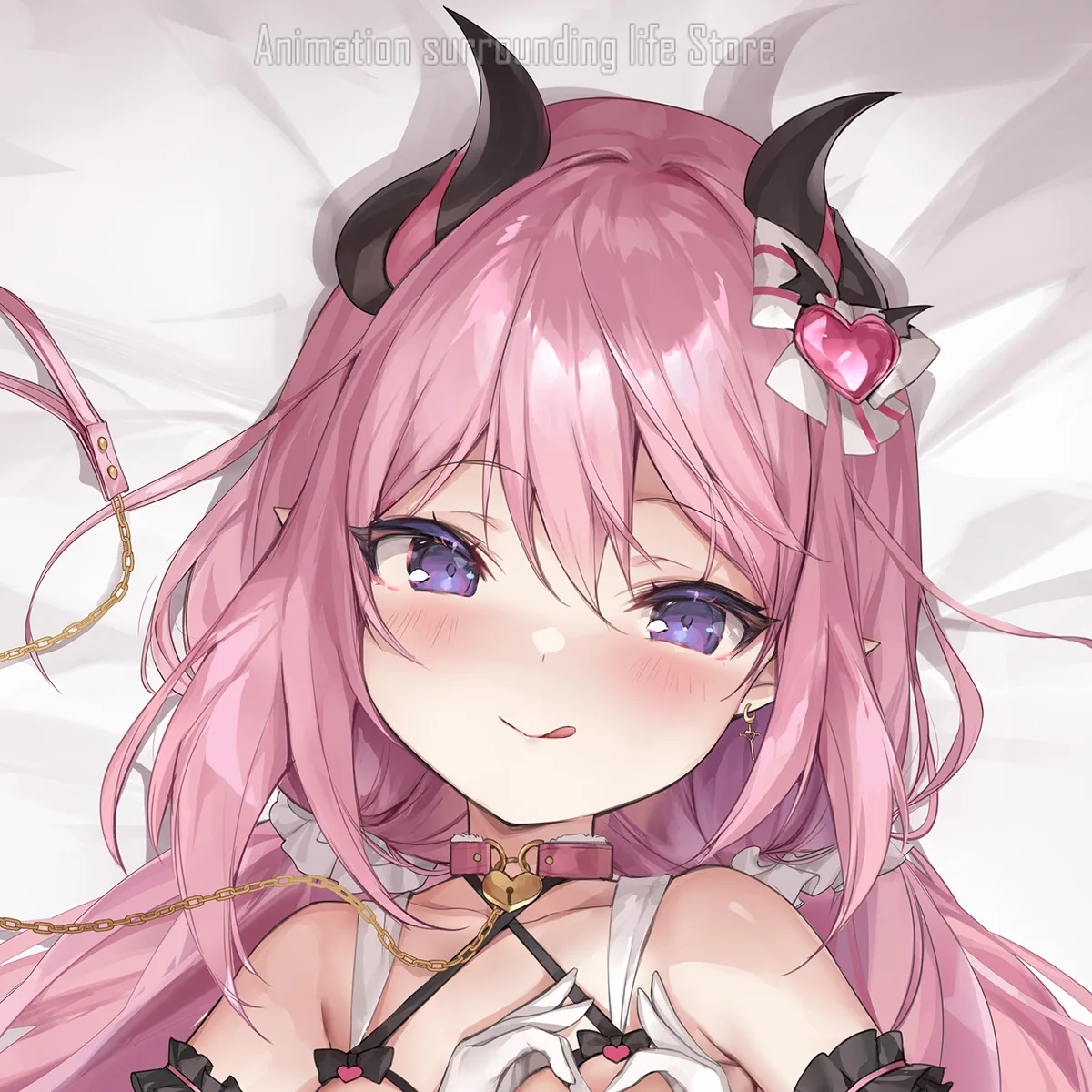 Purple Pupil Demon Sophia and Other Body Pillow Powder Hair Demon Little Demon Cute Loli Pillow Cover