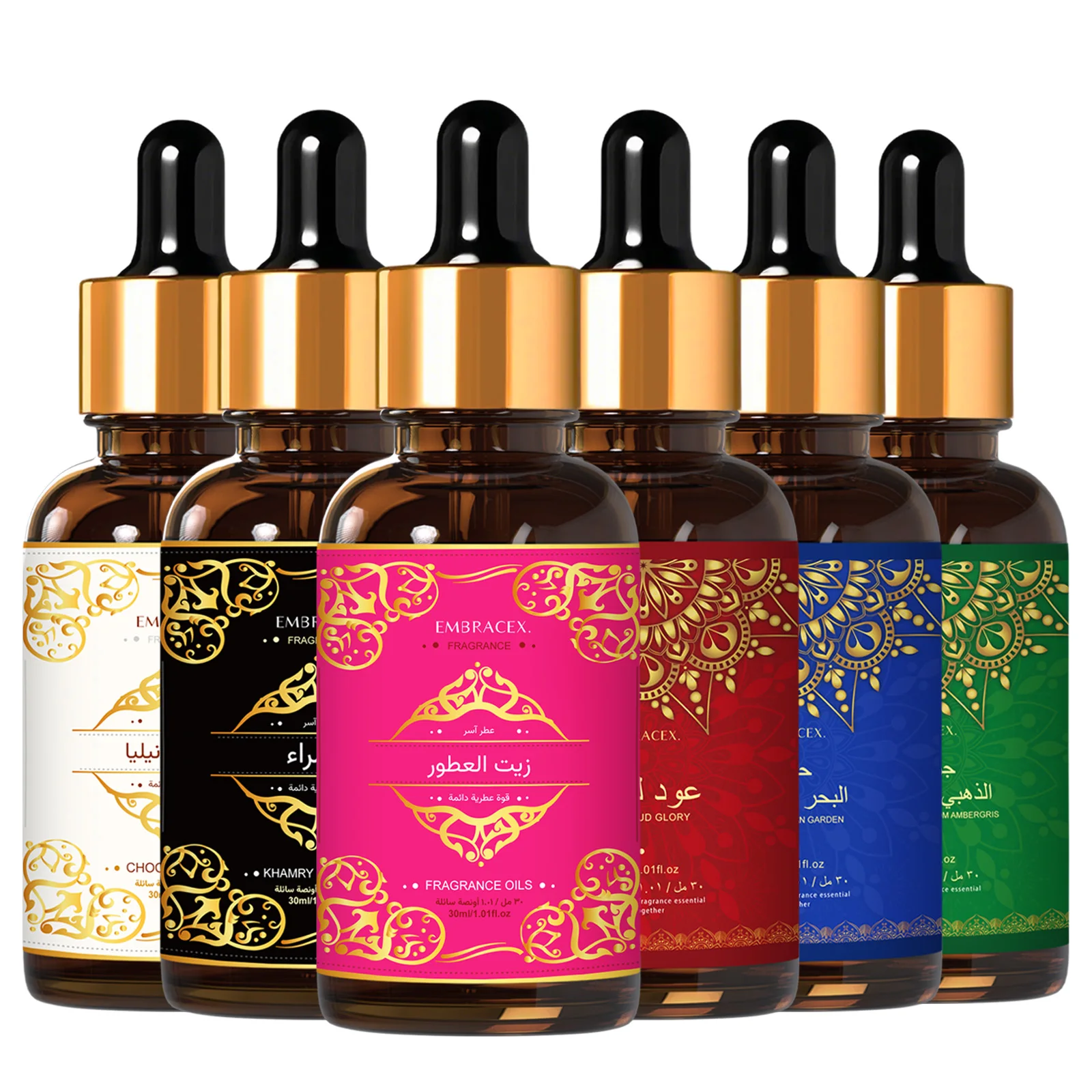 6 tipos 30ml óleos essenciais cuidados com a pele choco baunilha óleo de massagem corporal eid al-adha perfume óleo facial óleo perfume presente