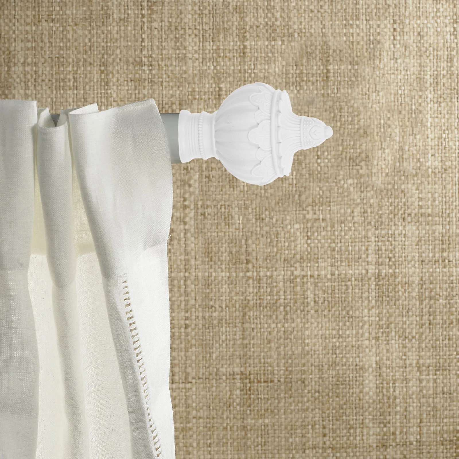 

20Pcs Curtain Rod End Cap Finials Floral Design Plastic Fit 26-28Mm Curtain Poles Decorative Replacement Drapery Rod Ends