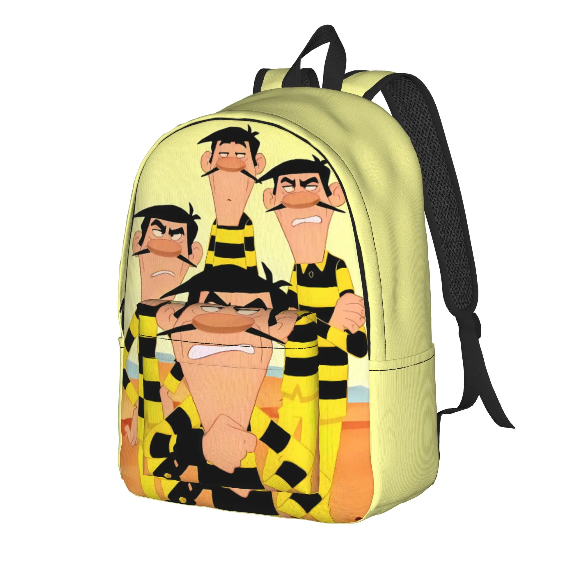 Lucky Luke Cartoon Comics (8) Backpack  Men Polyester Daily Backpacks Soft Kawaii High School Bags Rucksack