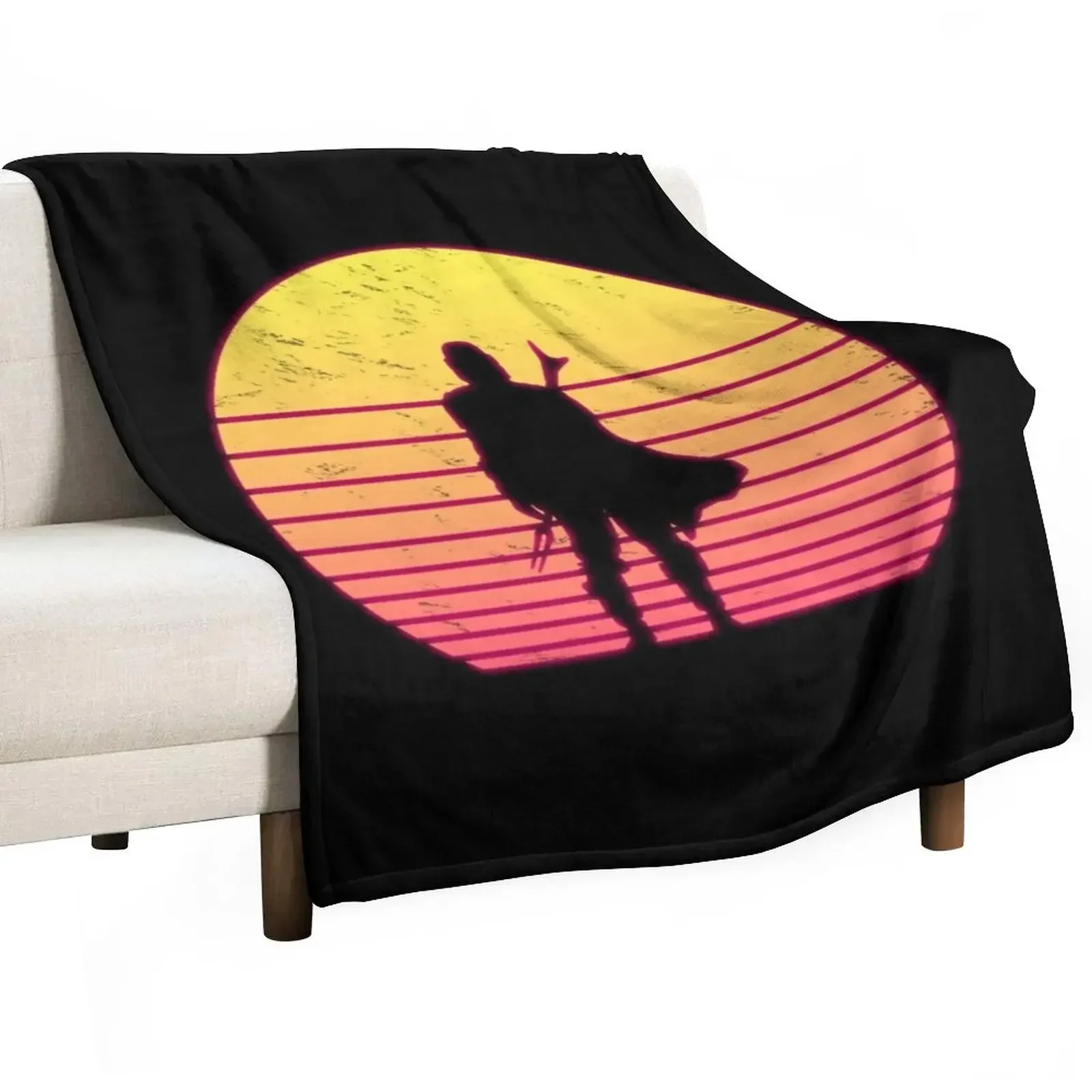 New Retro Mando Sunset Throw Blanket Luxury Brand Moving Plaid on the sofa Multi-Purpose Blankets