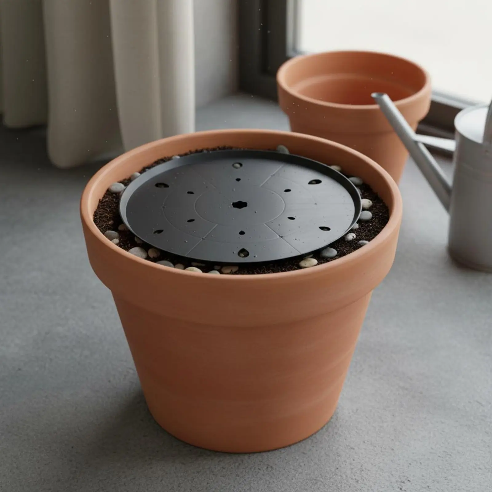 Flower Pot Drainage Liner Prevents Root Decay Pot Drainage Insert Gardening Supply Assemblable for Gardeners, Balcony, Patio view 3