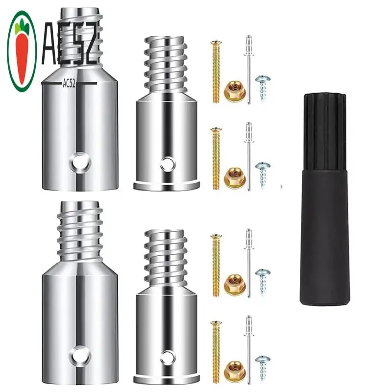 AC52-Threaded Tip Replacement Repair Kit -Window Squeegee Adaptor-Metal Threaded Handle Tips For 1Inch- 7/8Inch Metal Poles