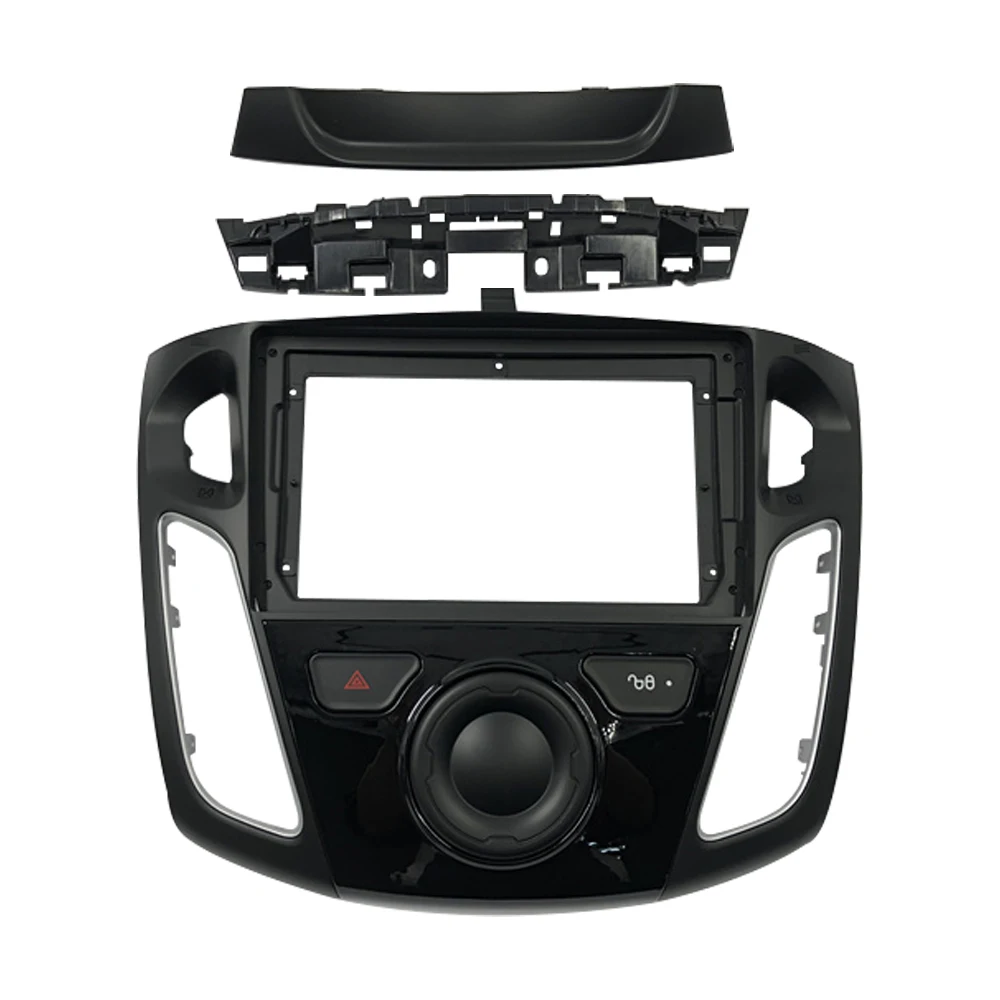 Car Radio Fascias Frame For Ford Focus MK3 2011-2019 9 inch 2DIN Stereo Panel Wiring Harness Power Cable Adapter Canbus Decoder