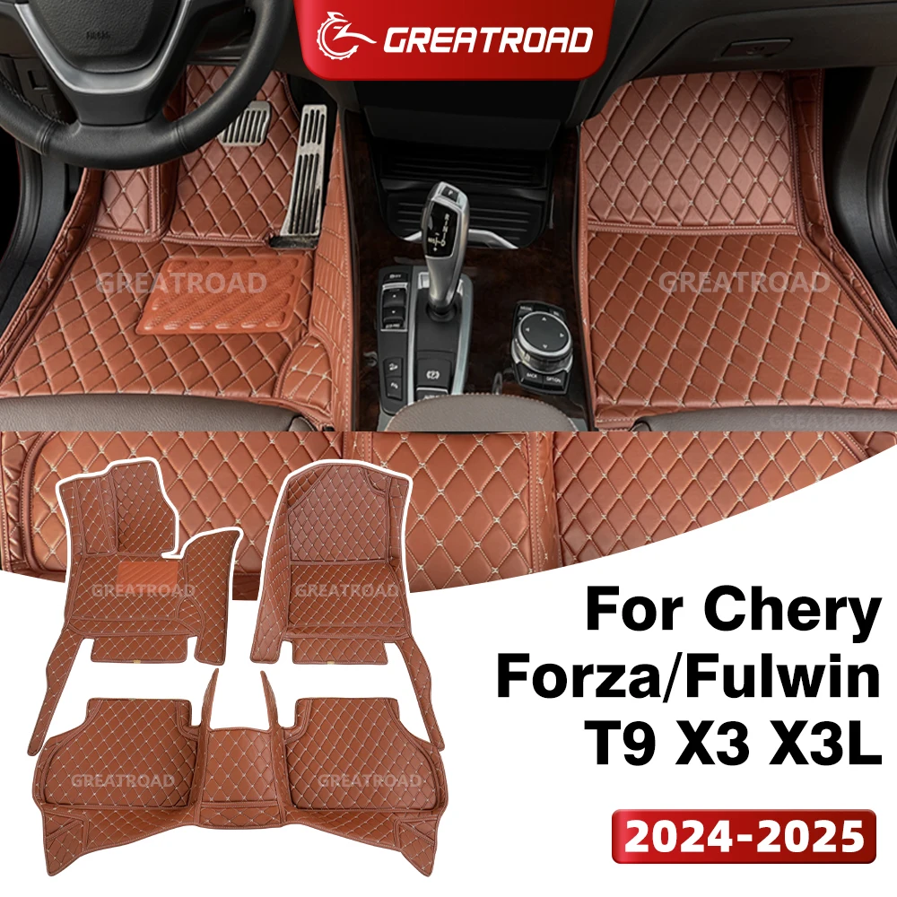 

GREATROAD For Chery Forza/Fulwin T9 X3 X3L (5/6/7-Seat) 2024-2026 Custom Car Floor Mat Auto Carpet Cover Interior Accessories