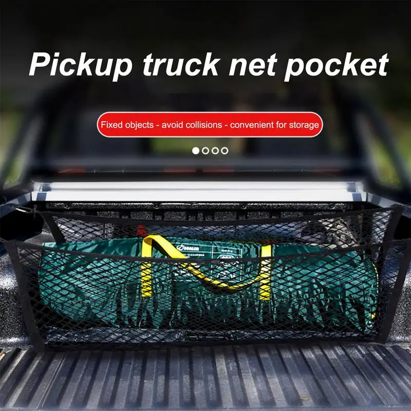 Trunk Cargo Net Flexible Polyester Trunk Net Hook Fixed Universal Car Interior Accessories Multifunctional Roof Storage