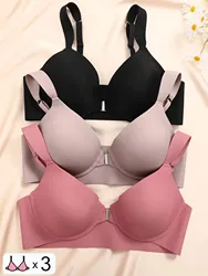 3Pcs Women Bra Back Smooth Out Shaper Bra Plus Size Wide Band Bras Shapewear Back Fat Smooth Underwear Top Breast Shapers D Cup