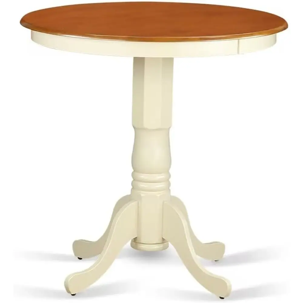 

Круглый стол-пьедестал, 30x30 дюймов, отделка цвета сливочного молока и вишни