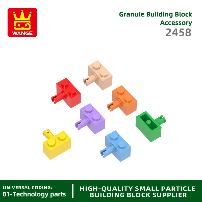 20 Pcs/lot 2458 Single Side Brick with Bolt Moc Color Spare Parts Compatible with Bricks DIY Children's Toy Assembly Gift Box