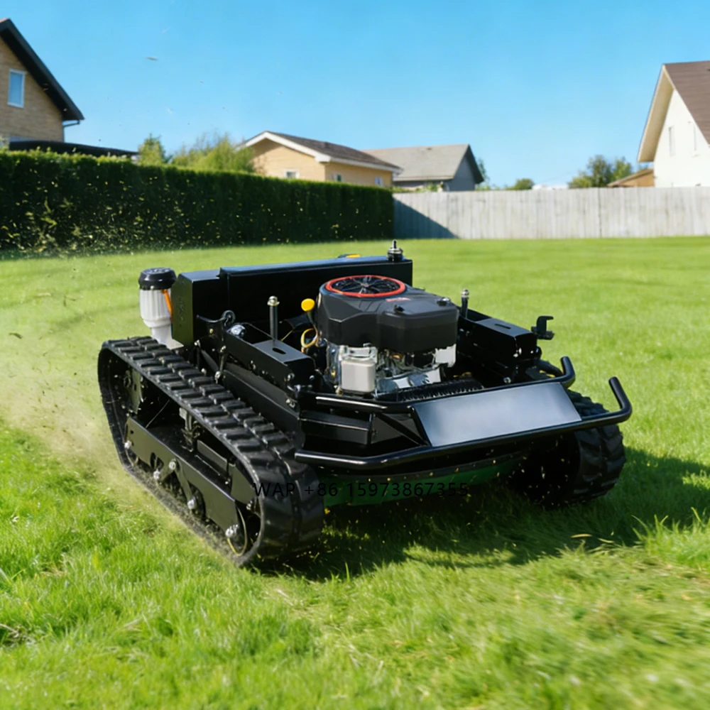 

Heavy Duty Industrial Remote Control 4-Stroke Engine Crawler Tracked Lawn Mower for Steep Slope & Forestry