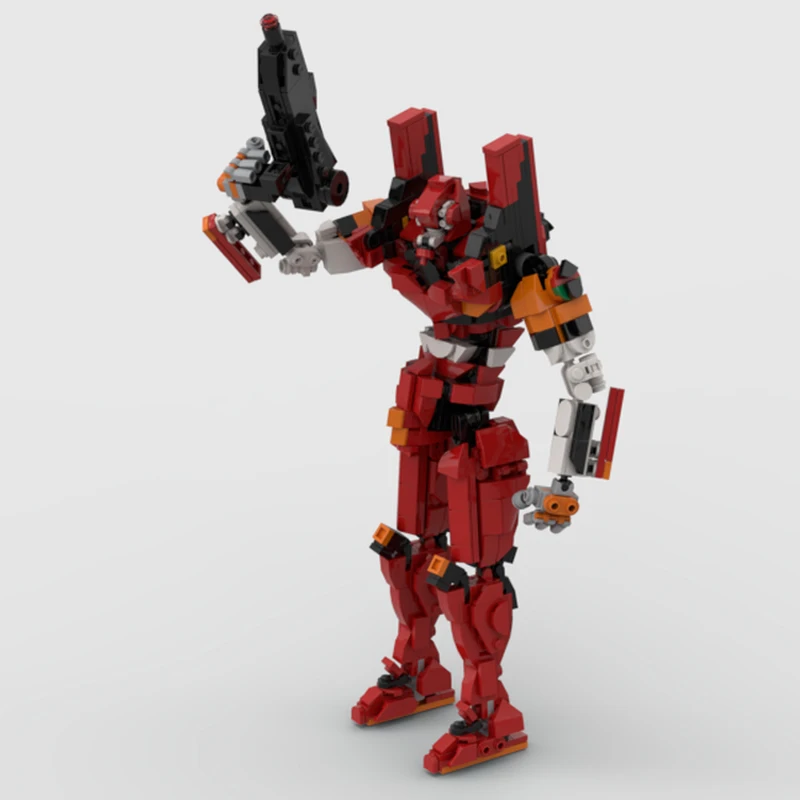 MOC-221180 Научно-фантастическое аниме Mecha Cyber Robot 02, строительный блок, модель кирпича, креативные подарки, высококачественное украшение для рабочего стола, 861 шт.