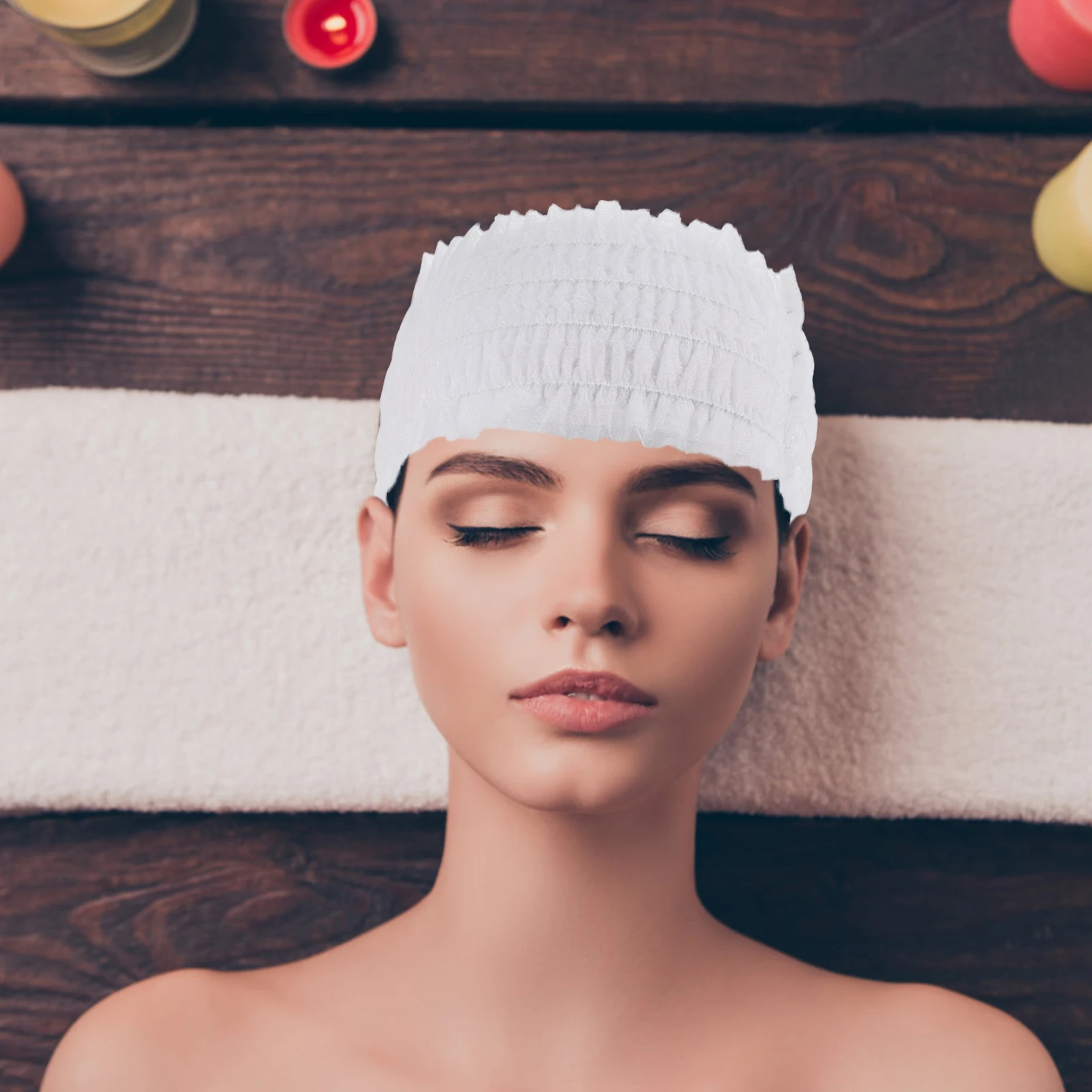 

100 Pcs woven Disposable Hairb Headb s for Spa Salon Facial Skin Care Treatment Wide Hair Accessories