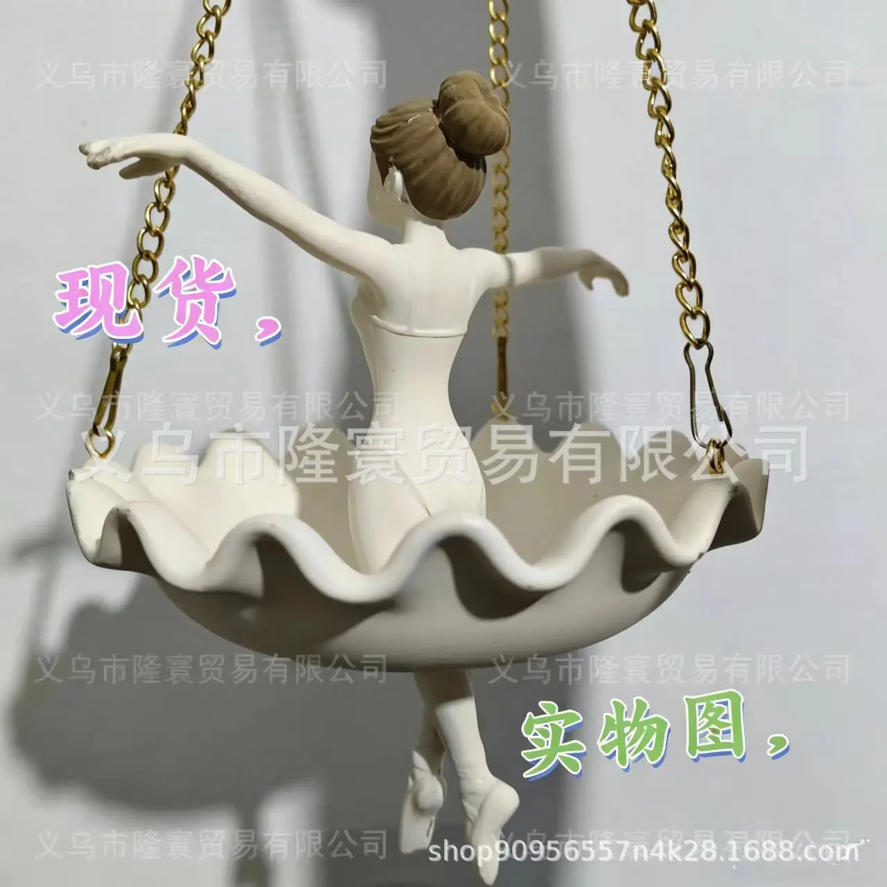 Ballet Dancer Hanging Planter Decorative Hanging Flower Pot for Indoor Outdoor Garden,Cute Hanging Planter for Succulents Plant
