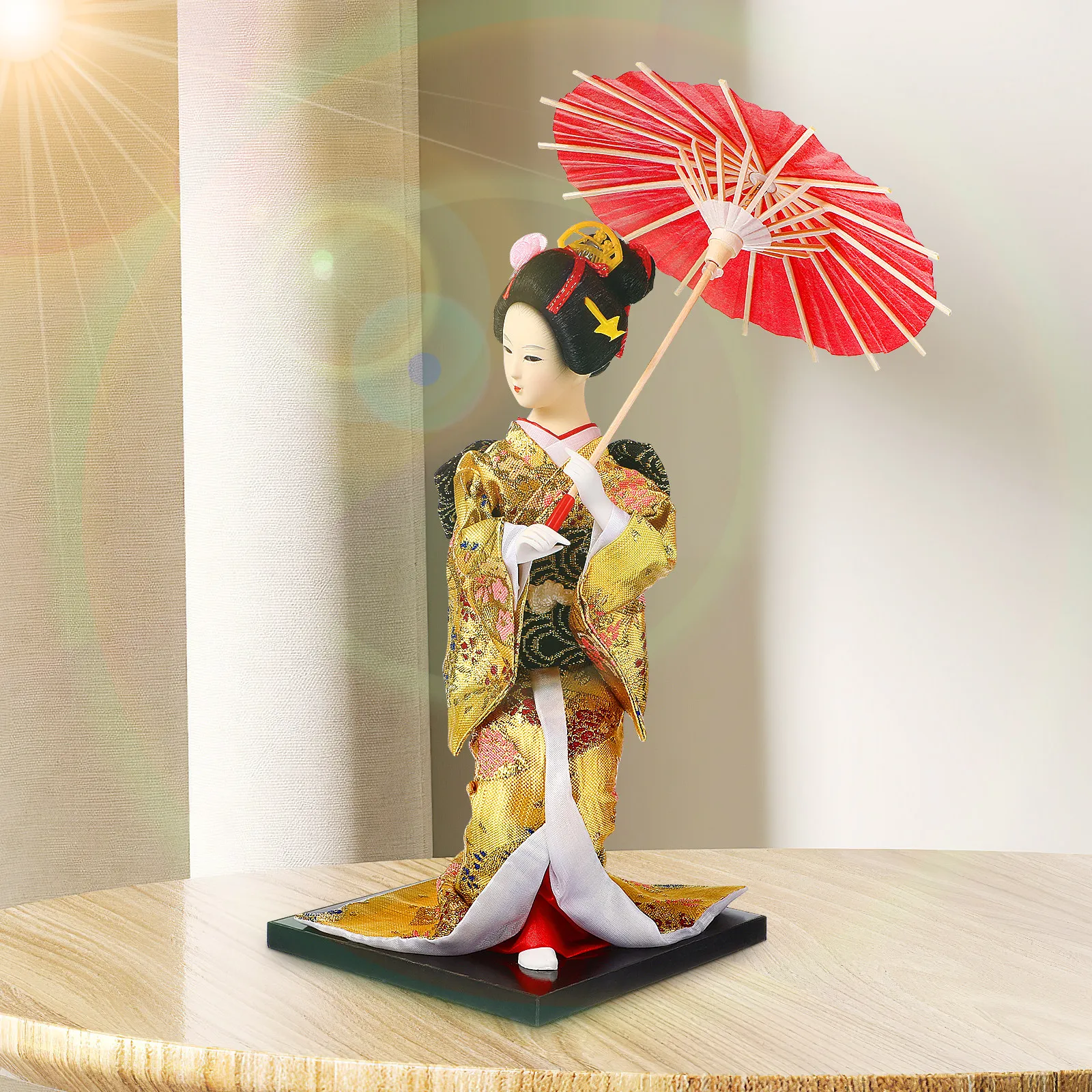 

1Pcs Lightweight Eco Friendly Geisha Craft Decor Desktop Ornament Japanese Style Home Decor Gift for Friends Family Colleagues