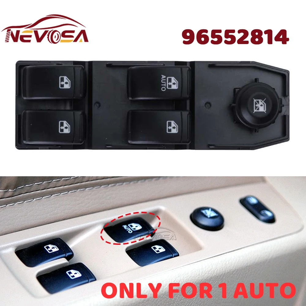 Front Left Auto 96552814 For Chevrolet Optra Lacetti  Buick Excelle GT 2004 2005 2006 2007 Master Window Switch Glass Button