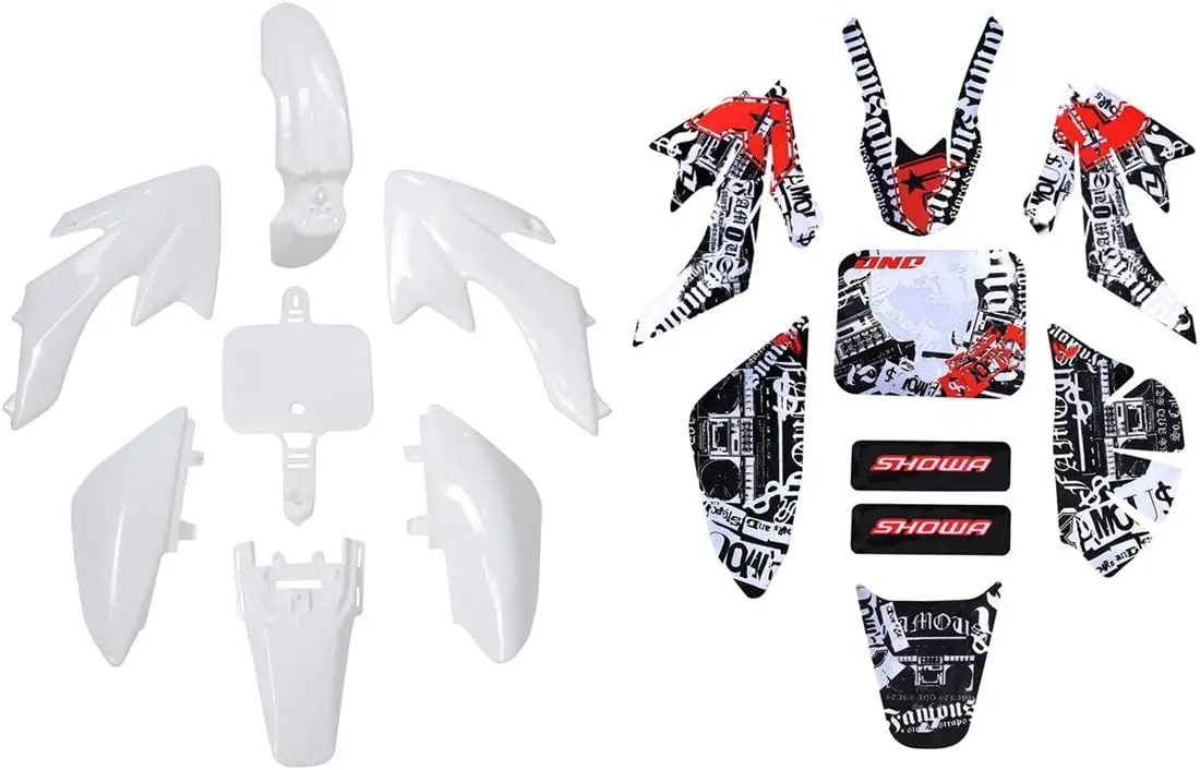 Plastic Fairing Body Fender Kit with Graphic Sticker for CRF XR XR50 CRF50 110cc 125cc Pit Dirt Bike