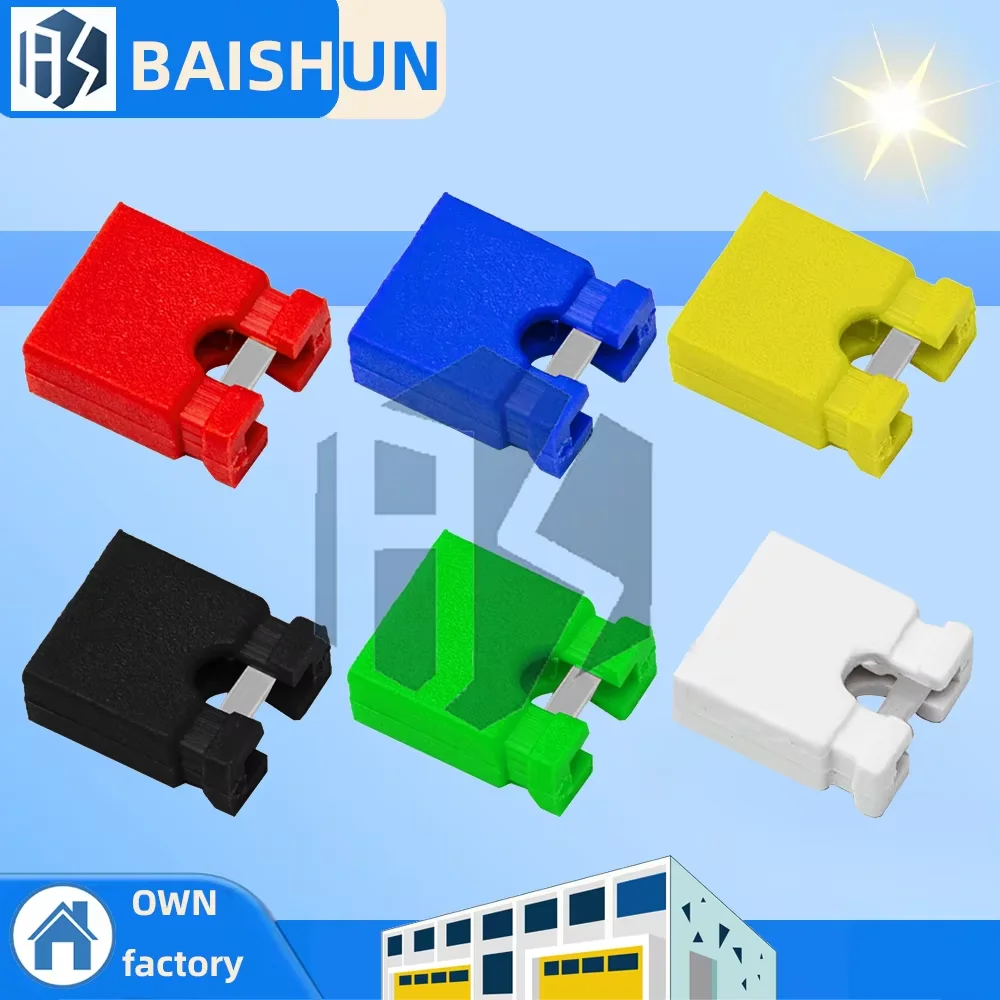 100 Pcs 2.54mm Pitch Jumper Shunts – For Pin Headers & PCB Short-Circuit Connections | Standard Caps