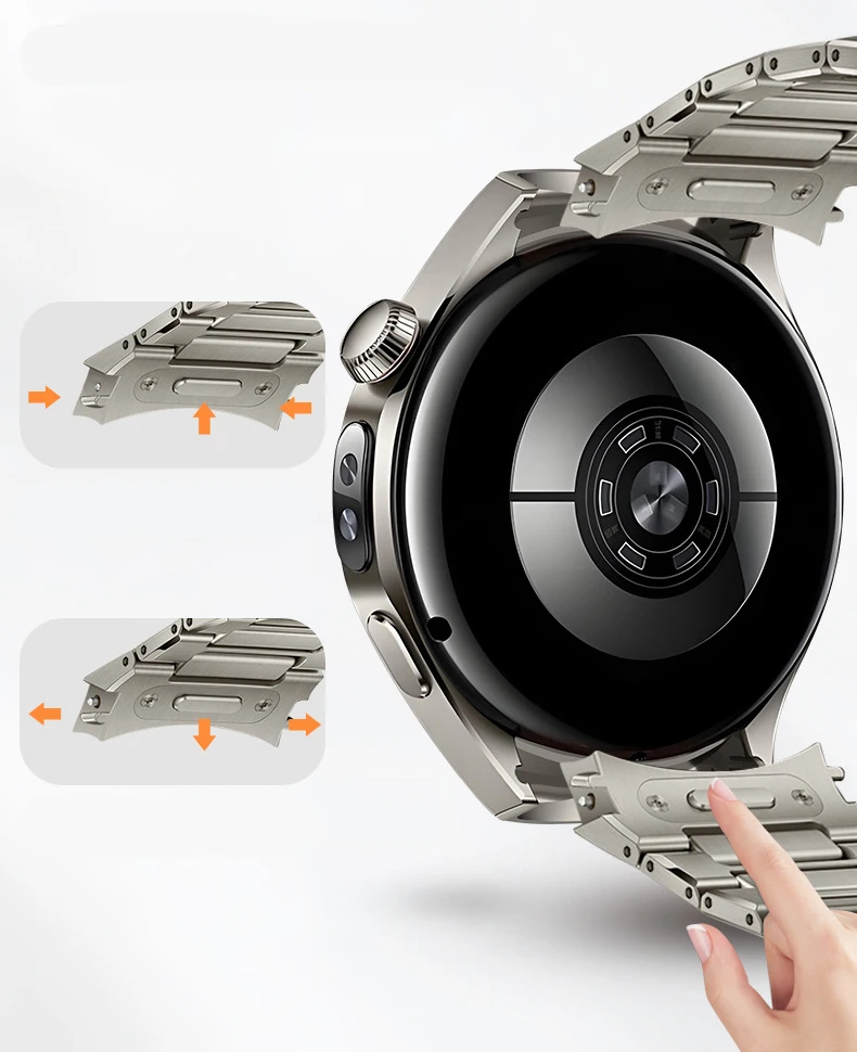 Band for Huawei Watch 5 46 42mm Arc-shaped Titanium Dedicated Interface Bussiness Men Women Wristband for Huawei Watch 5 42 46mm