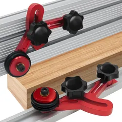 1 Pair Bearing Roller Feeder Precision Clear-Cut Stock Guides Woodworking Aluminum Feather Loc Board Anti Rebound Safety Feeder