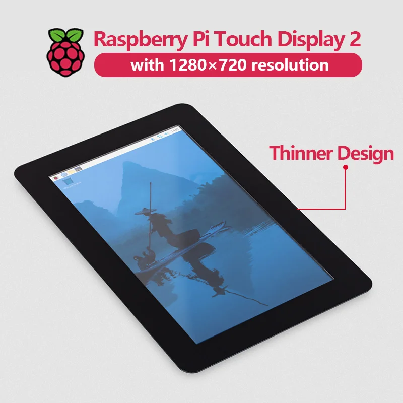 Official Raspberry Pi Touch Display 2 with 1280×720 resolution, thinner design