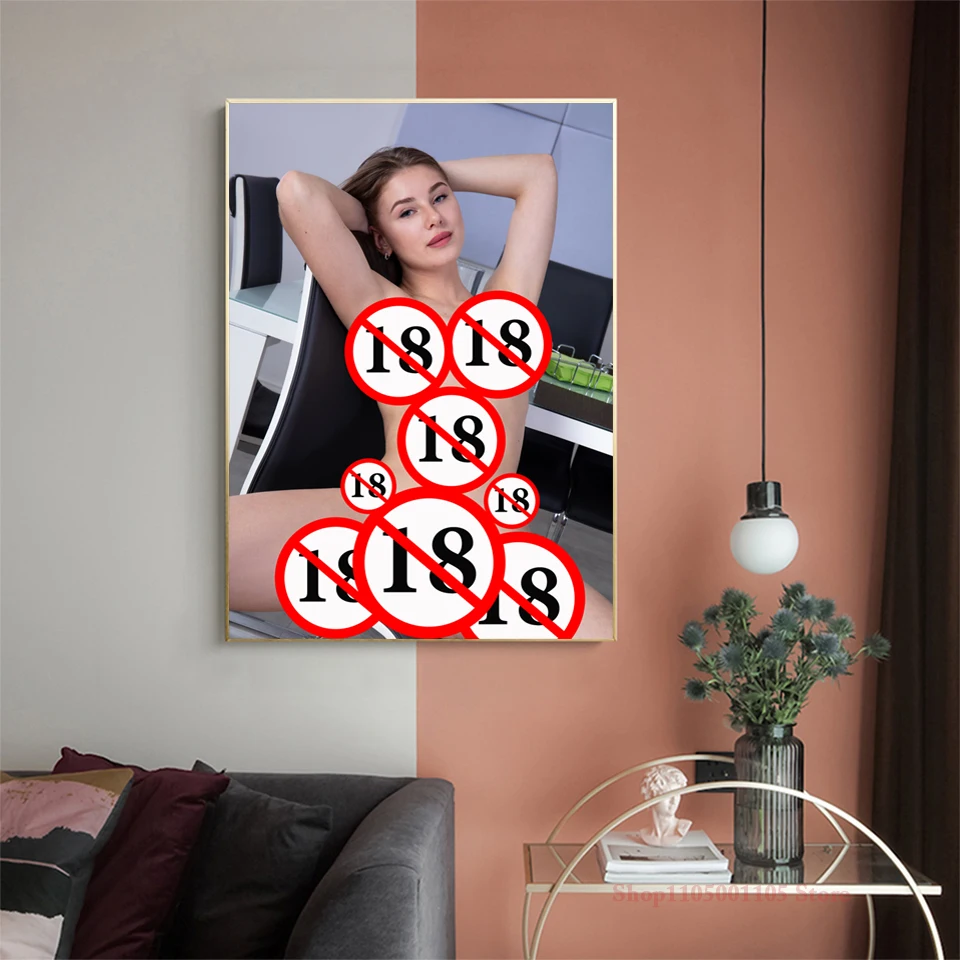 Ragazze sexy Poster Donne nude Figa rasata Foto senza censura Poster di arte della parete Stampa su tela Soggiorno Decorazioni per la casa Dipinti