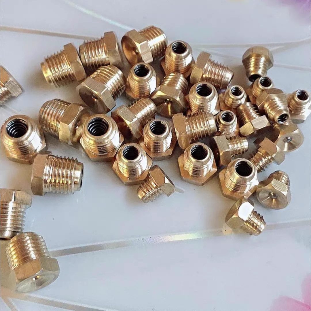 

M6 M8 M10 M12 M16 1/8" 1/4" Brass Flat Funnel Head Grease Nipple Male Thread Pipe Fitting Oil Nozzle