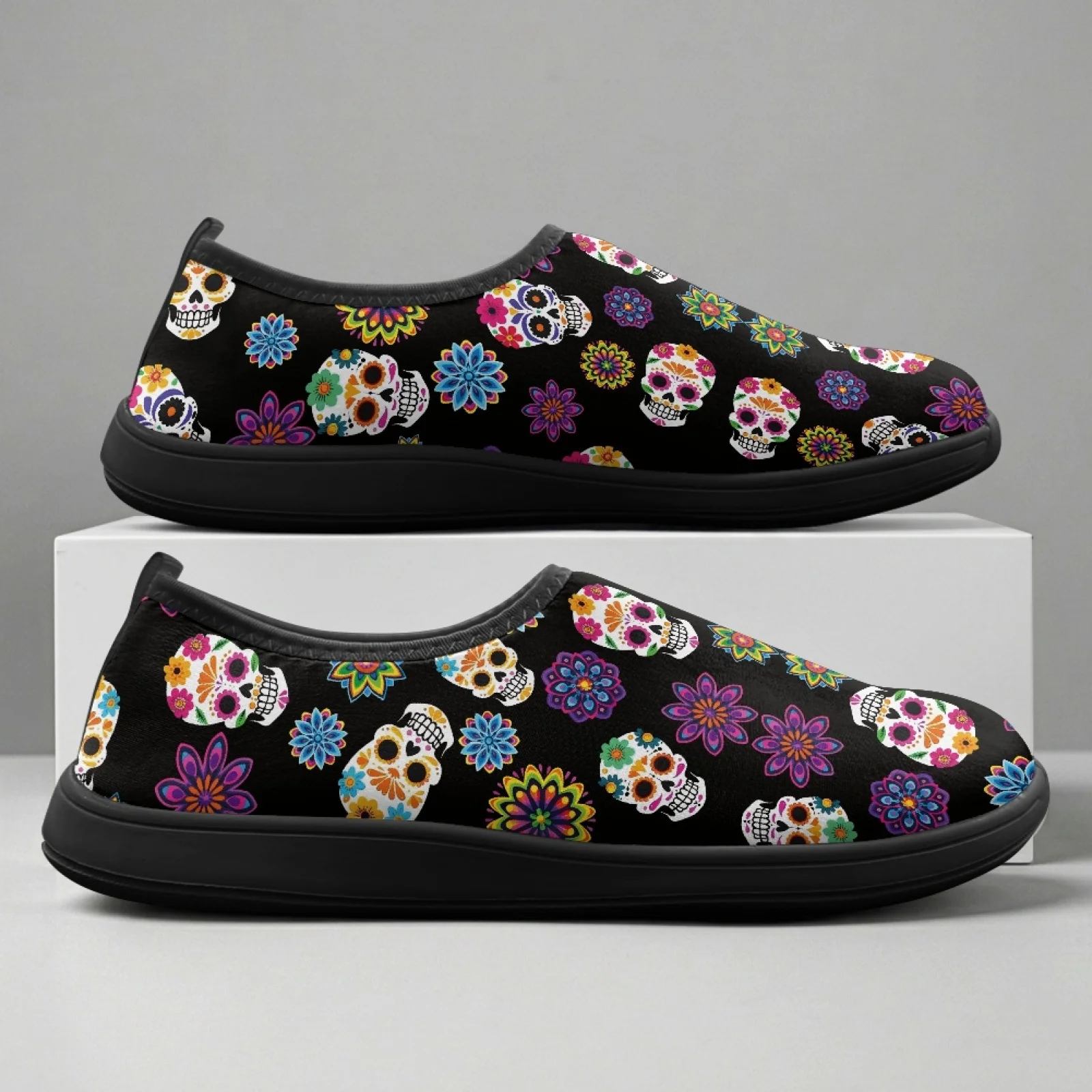 PENSTROLL Comfort Zero Drop Shoes Breathable Athletic Shoes for Casual Men's Sugar Skulls Floral 2026 Collection
