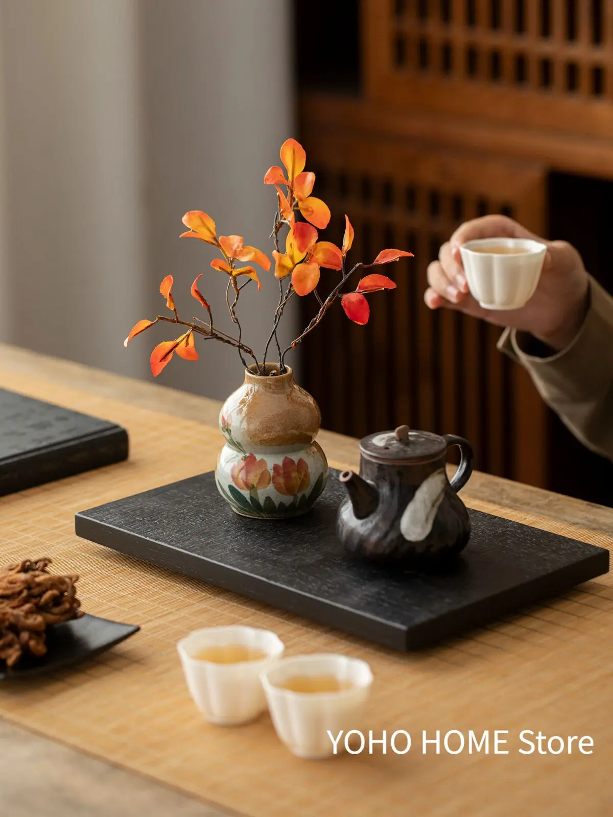 

Jingdezhen Ceramic Hand-Painted Vase Hydroponic Flower Container Fire-Fired Small Water Tank Retro Old Clay Pottery Jar Entrance