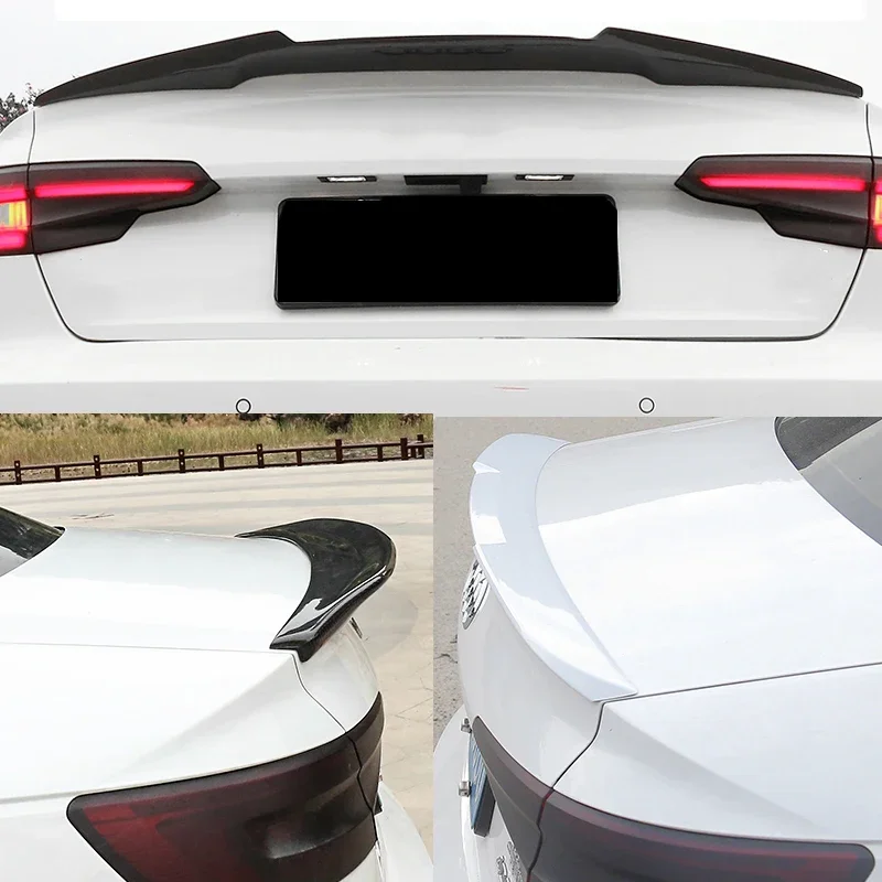 

Car Exterior Tail Fins Cover Trim Rear Spoiler For Audi A4L 2017-2019 2017 2018 2019