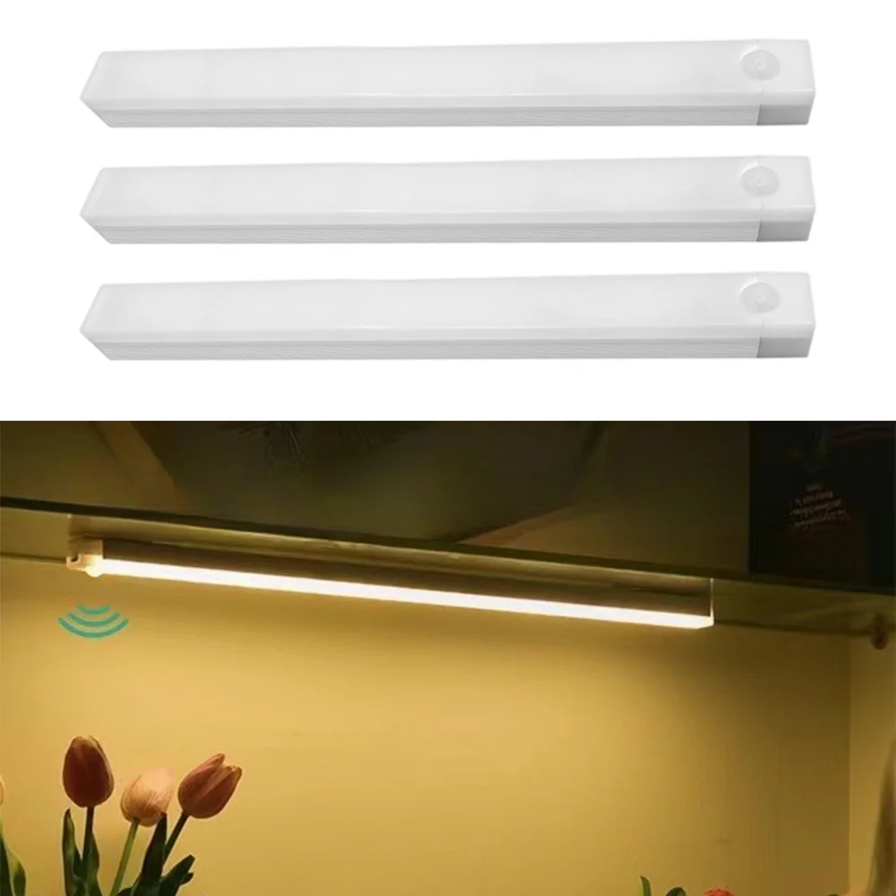 

Wireless LED Motion Sensor Night Light Rechargeable Cabinet Lamp For Kitchen Cabinets, Wardrobe Staircase Lights Rechargeable