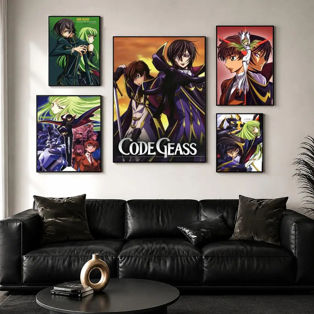 Code G-Geass Zero Anime Poster Perfect Sticker Self Adhesive for Office Home Theater Wall Art Decor Fancy Gift