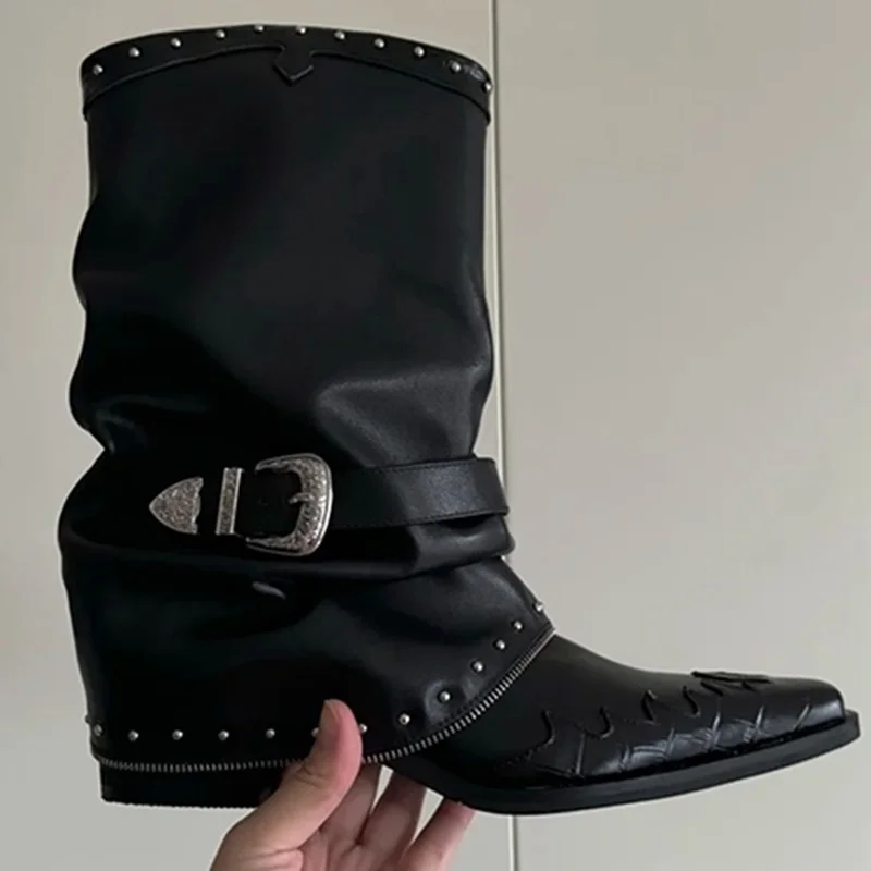 

Брючные ботинки с металлическими заклепками и вышивкой, пикантные матовые кожаные ботинки с квадратным носком, новые поступления, модные женские современные ботинки