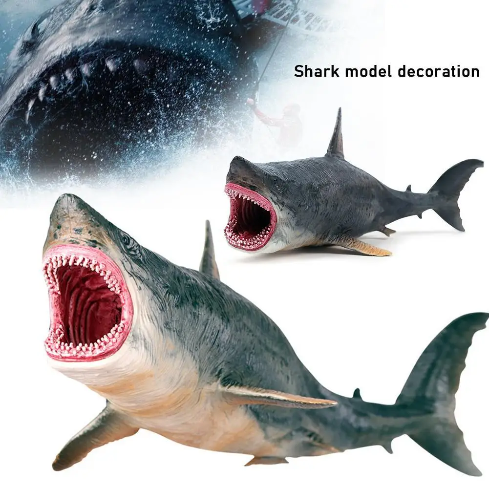 Marine Sea Life Classic Ocean Animals Megalodon Shark Action Figure Model Collection Toy For Kids Gift Educational Learning Gift