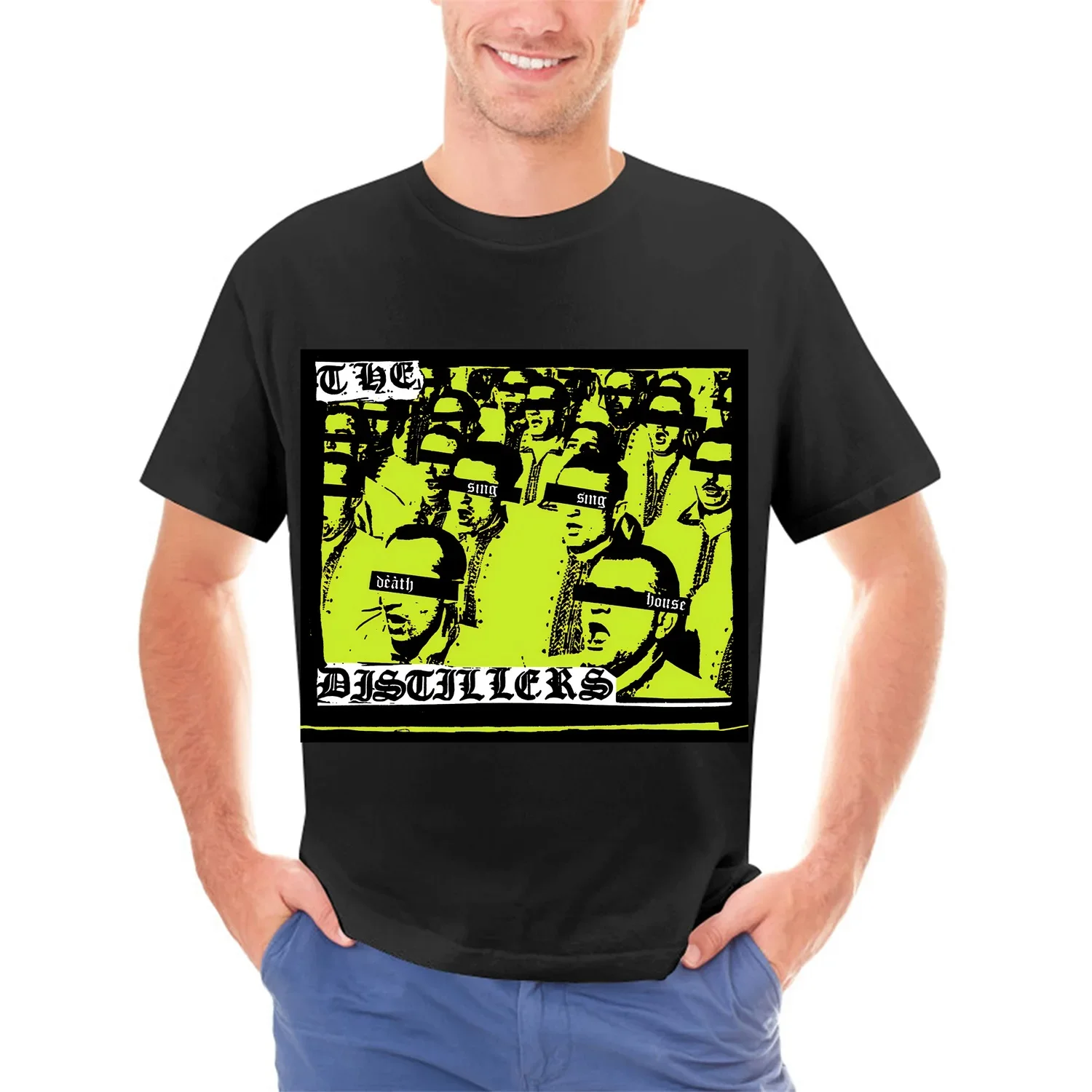 THE DISTILLERS Sing Sing Death House Punk Rock Men's Black T-Shirt Size S-3XL