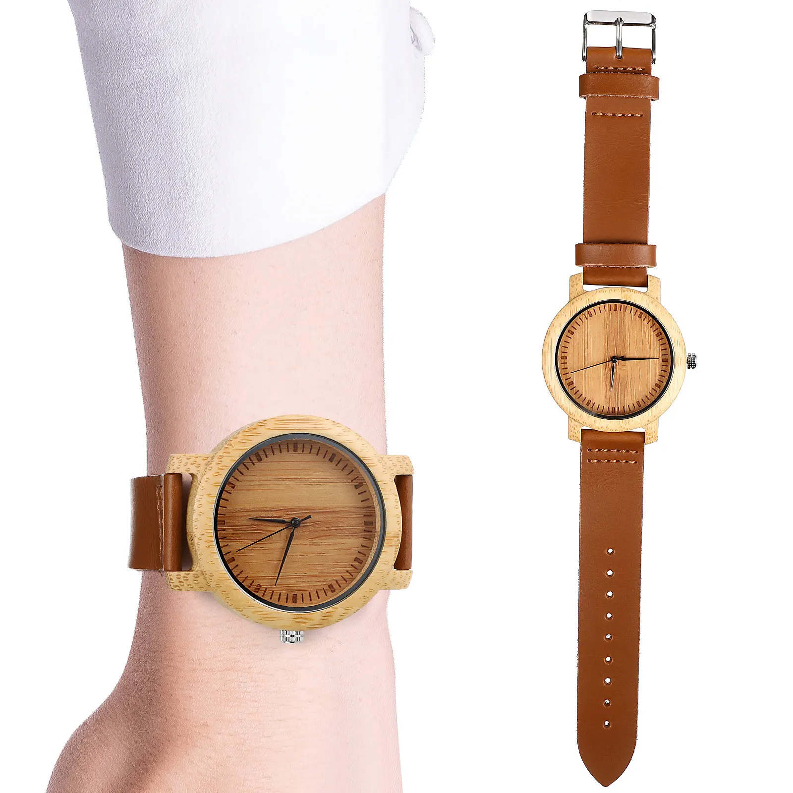 

Мужские часы с бамбуковым кварцевым механизмом, оригинальный ремешок, легкие деревянные наручные часы, повседневные модные мужские часы ручной работы