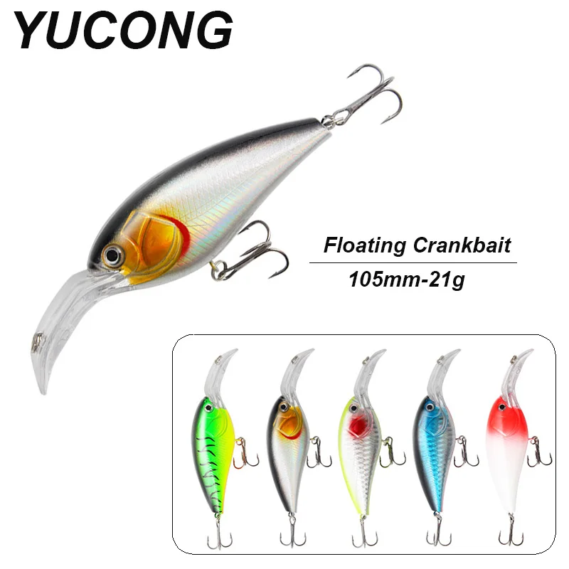 YUCONG 1PX Noisy Crankbait 10.5cm-21g Floating Minnow Bait Pike Fishing Lure Artificial Hard Wobblers Pesca lurre Swimbait cebos